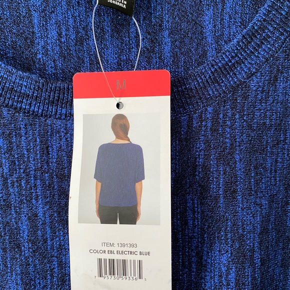 DKNY Marled Sweatshirt Short sleeve Medium NWT - Picture 5 of 6